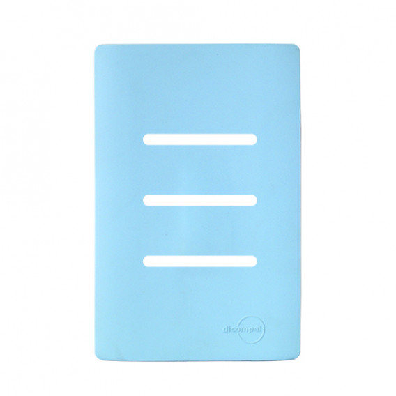 Placa p./ 3 Interruptores 4x2 - Novara Especiais Celeste